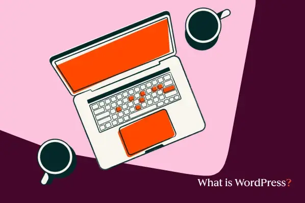 computer with text reading what is wordpress